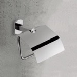 Gedy ED25-13 Toilet Roll Holder With Cover, Polished Chrome